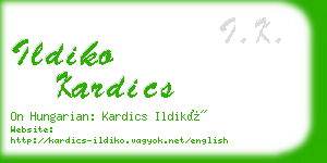 ildiko kardics business card